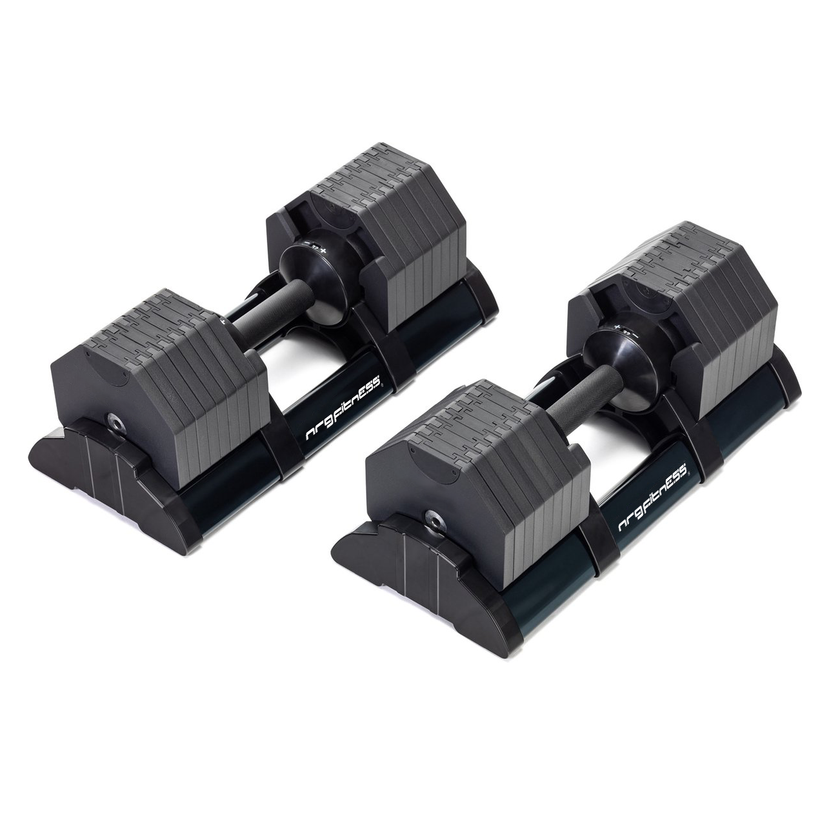Par Octagonal Adjustable Dumbells 2 Increments 32kg