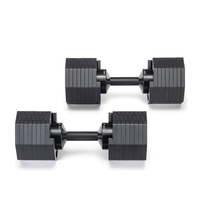 Par Octagonal Adjustable Dumbells 2 Increments 32kg